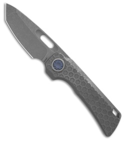 Vosteed Nymble Vanchor Lock Knife Acid Wash Gray Ti (3.25" Acid Wash/SW Elmax)