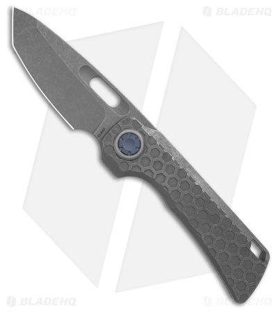 Vosteed Nymble Vanchor Lock Knife Acid Wash Gray Ti (3.25" Acid Wash/SW Elmax)