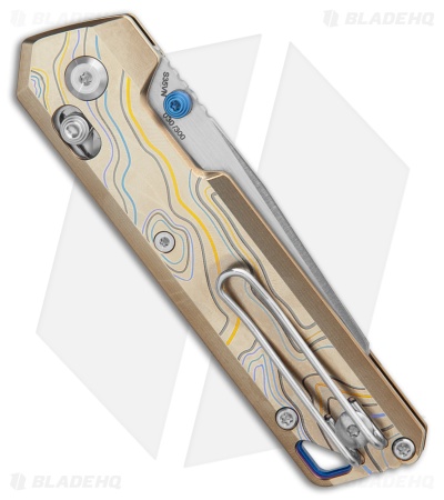 Vosteed Parallel Crossbar Lock Knife Topo Titanium (2.9" Satin/Brushed) A3506