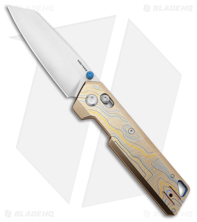 Vosteed Parallel Crossbar Lock Knife Topo Titanium (2.9" Satin/Brushed) A3506