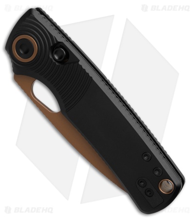 Vosteed Porcupine Button Lock Knife Black Aluminum (3" Copper Dune) *DISC*