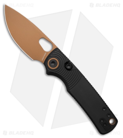 Vosteed Porcupine Button Lock Knife Black Aluminum (3" Copper Dune) *DISC*