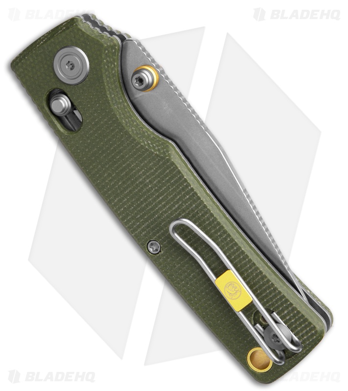 Vosteed Porcupine ModSwap Crossbar Lock Knife Green Micarta (3" Stonewash)