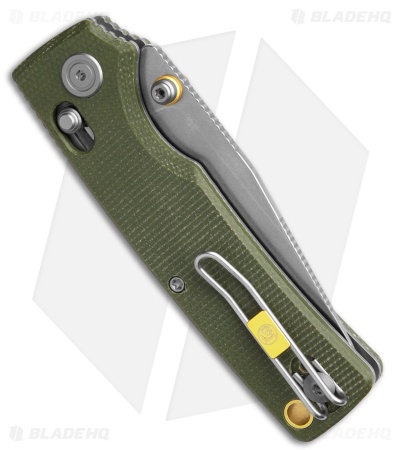 Vosteed Porcupine ModSwap Crossbar Lock Knife Green Micarta (3" Stonewash)
