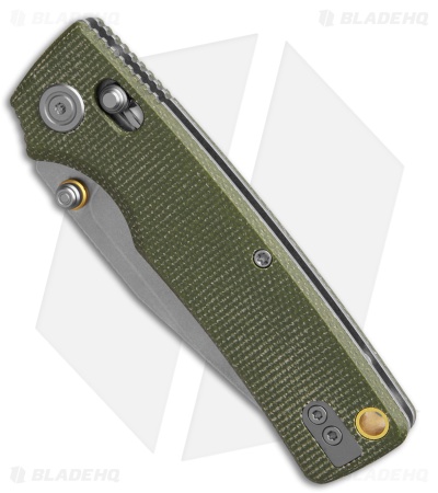 Vosteed Porcupine ModSwap Crossbar Lock Knife Green Micarta (3" Stonewash)