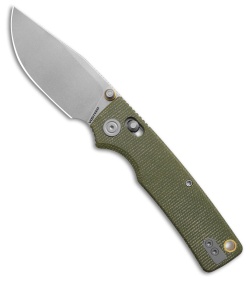 Vosteed Porcupine ModSwap Crossbar Lock Knife Green Micarta (3" Stonewash)