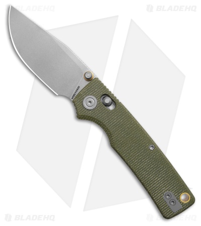 Vosteed Porcupine ModSwap Crossbar Lock Knife Green Micarta (3" Stonewash)