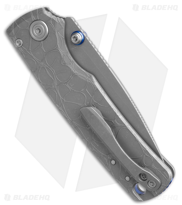 Vosteed Porcupine TiSlim Top Liner Lock Knife Acid Wash Gray Ti (3" AW/SW S90V)
