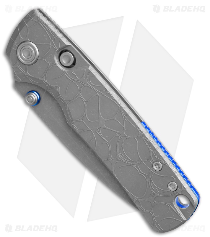 Vosteed Porcupine TiSlim Top Liner Lock Knife Acid Wash Gray Ti (3" AW/SW S90V)