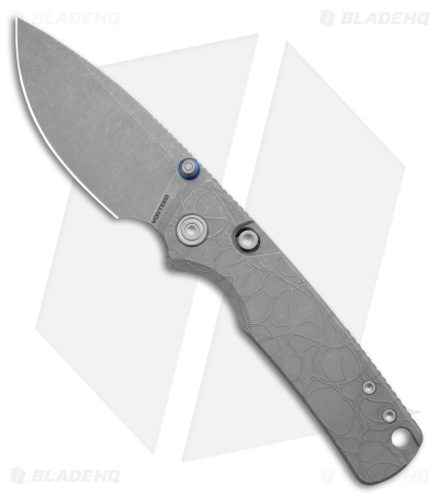 Vosteed Porcupine TiSlim Top Liner Lock Knife Acid Wash Gray Ti (3" AW/SW S90V)