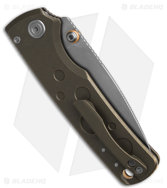 Vosteed Porcupine TiSlim Top Liner Lock Knife Antique Brasswash Ti (3" SW S90V)