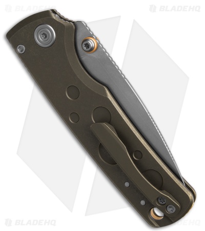 Vosteed Porcupine TiSlim Top Liner Lock Knife Antique Brasswash Ti (3" SW S90V)
