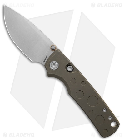 Vosteed Porcupine TiSlim Top Liner Lock Knife Antique Brasswash Ti (3" SW S90V)