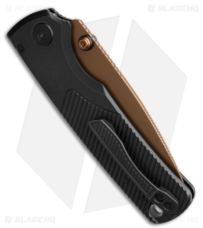 Vosteed Porcupine TiSlim Top Liner Lock Knife Black Ti (3" Copper Dune 154CM)