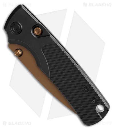 Vosteed Porcupine TiSlim Top Liner Lock Knife Black Ti (3" Copper Dune 154CM)