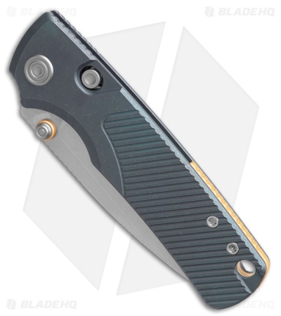 Vosteed Porcupine TiSlim Top Liner Lock Knife Blue Titanium (3" Stonewash 154CM)