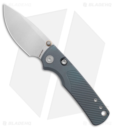 Vosteed Porcupine TiSlim Top Liner Lock Knife Blue Titanium (3" Stonewash 154CM)