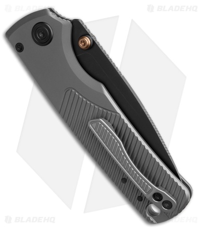 Vosteed Porcupine TiSlim Top Liner Lock Knife Dim Gray Ti (3" Black SW 154CM)