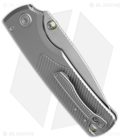 Vosteed Porcupine TiSlim Top Liner Lock Knife Gray Titanium (3" Satin 154CM)