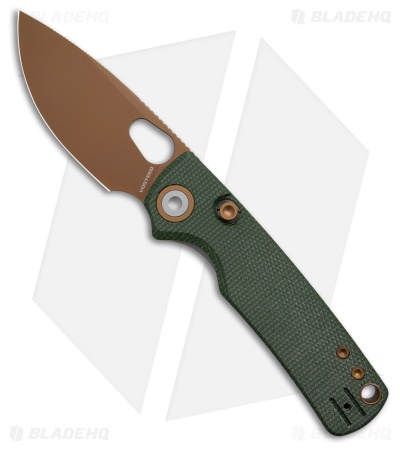 Vosteed Porcupine Top Liner Lock Knife Green Micarta (3" Copper Dune)