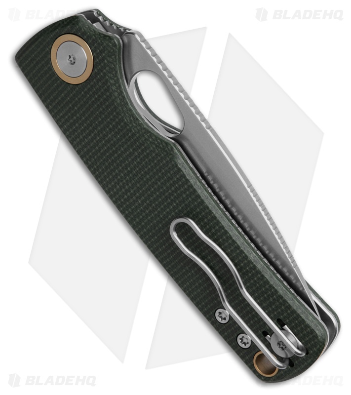 Vosteed Porcupine Top Liner Lock Knife Green Micarta (3" Stonewash)