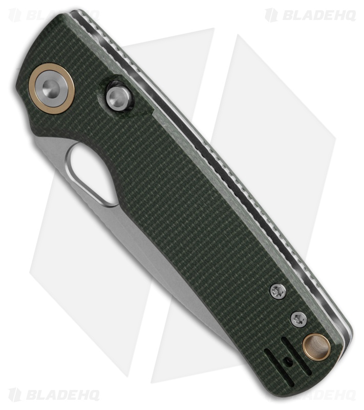Vosteed Porcupine Top Liner Lock Knife Green Micarta (3" Stonewash)