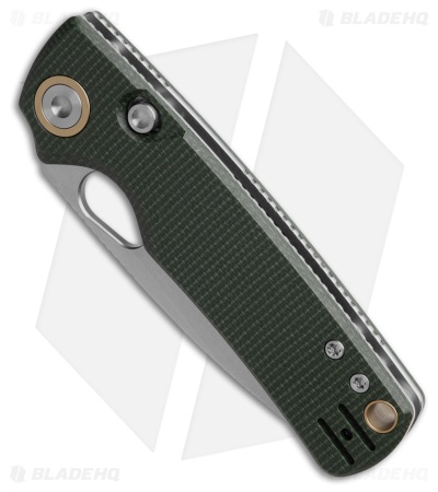 Vosteed Porcupine Top Liner Lock Knife Green Micarta (3" Stonewash)