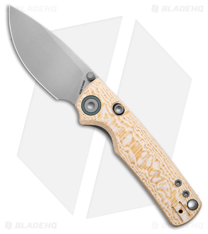 Vosteed Porcupine Top Liner Lock Knife Ivory Drift Bamboo Micarta (3" Stonewash)
