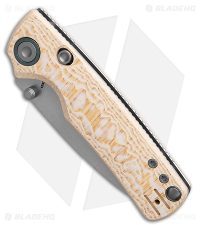 Vosteed Porcupine Top Liner Lock Knife Ivory Drift Bamboo Micarta (3" Stonewash)