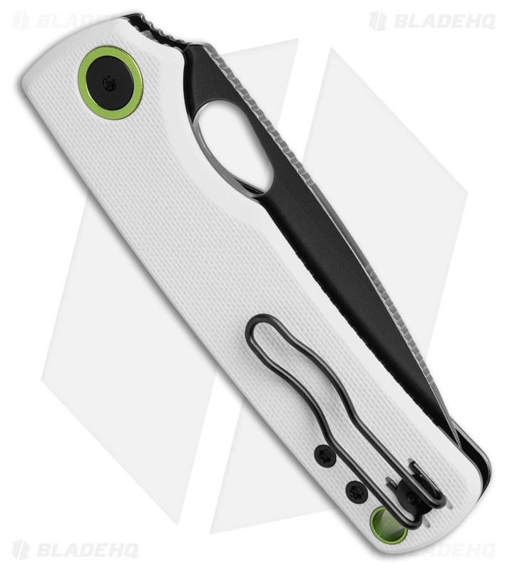 Vosteed Porcupine Top Liner Lock Knife White G-10 (3" Black Stonewash)