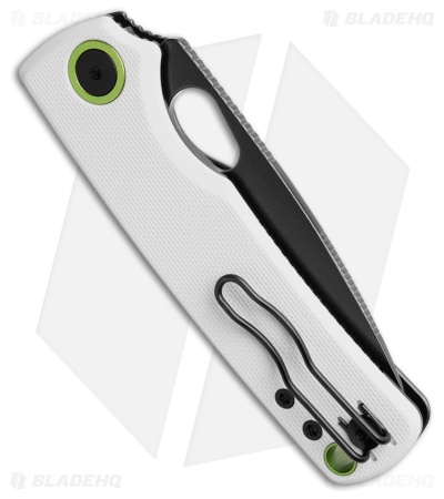 Vosteed Porcupine Top Liner Lock Knife White G-10 (3" Black Stonewash)