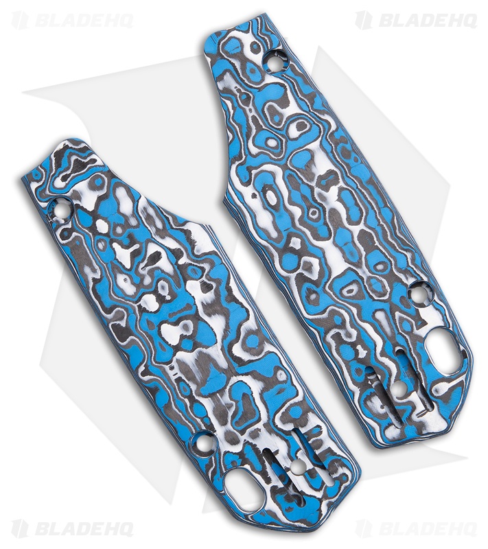 Vosteed Psyop 299 Replacement Handle Inlays - Blue Carbon Fiber
