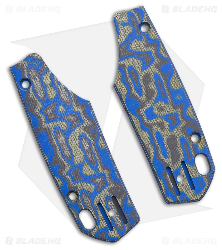 Vosteed Psyop 299 Replacement Handle Inlays - Blue Ocean Micarta