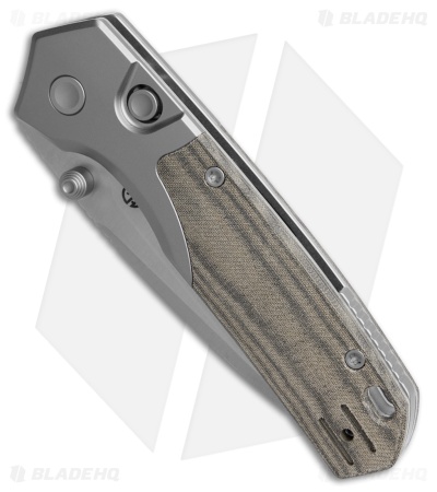 Vosteed Psyop 299 Top Liner Lock Knife Green Norplex UltreX Micarta (3" Satin)