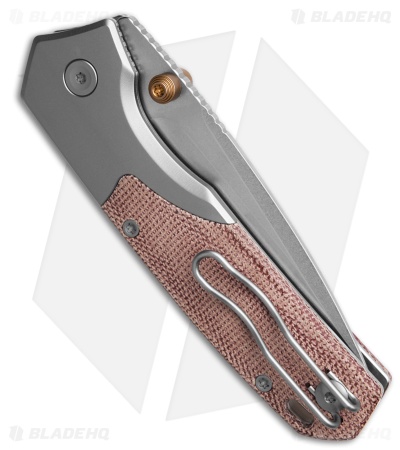 Vosteed Psyop 299 Top Liner Lock Knife Red Norplex UltreX Micarta (3" SW)
