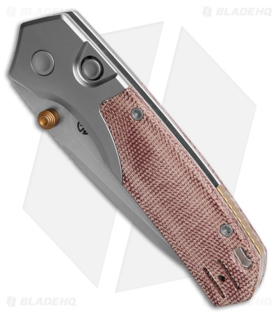 Vosteed Psyop 299 Top Liner Lock Knife Red Norplex UltreX Micarta (3" SW)
