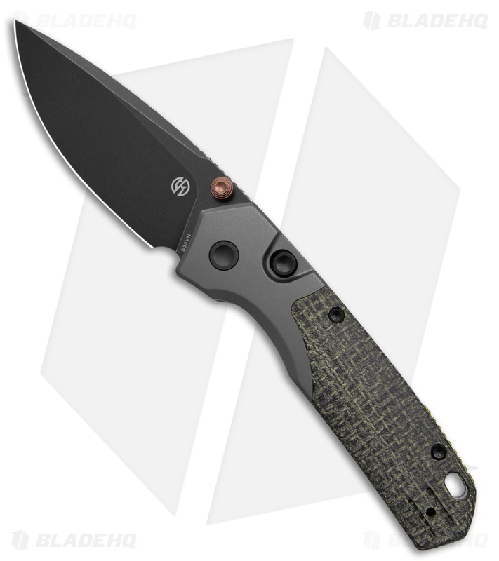 Vosteed Psyop 299 Top Liner Lock Knife Ti/Black UltreX Micarta (3" Black SW)