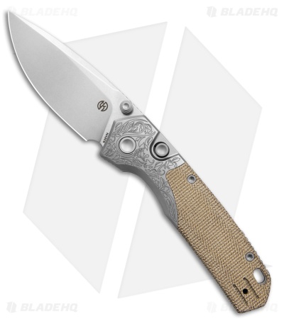 Vosteed Psyop 299 Top Liner Lock Knife Ti/Natural Norplex UltreX Micarta (3" SW)