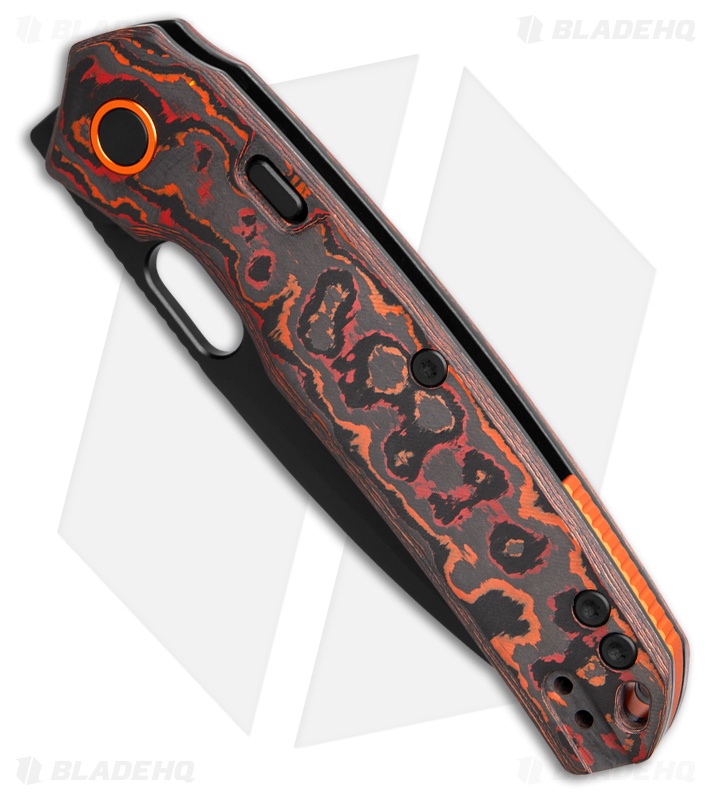 Vosteed Psyop Top Linerlock Lock Knife Mars Valley Fat Carbon (3.3" Black SW)