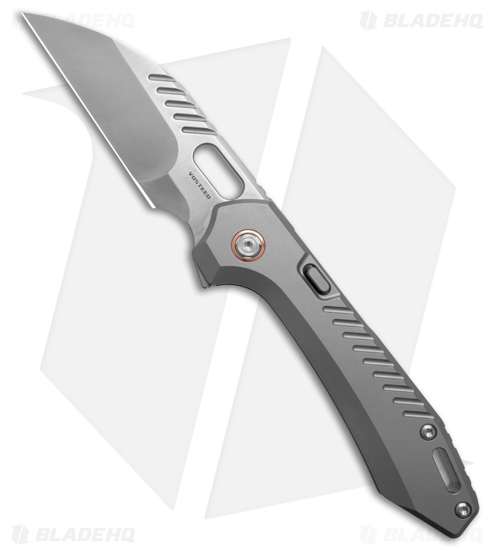 Vosteed RSKAOS Wharncliffe Top Liner Lock Knife Titanium (3.5" Satin M390)