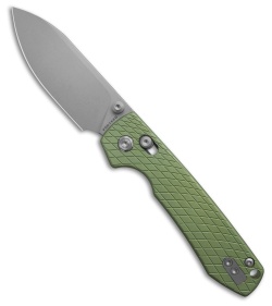 Vosteed Raccoon Crossbar Lock Knife Green Aluminum (3.25" SW Nitro-V) A0514