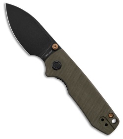 Vosteed Raccoon Cub Liner Lock Knife OD Green G-10 (2.4" Black SW 14C28N)