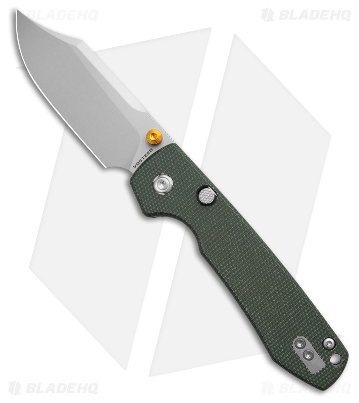 Vosteed Raccoon Green Micarta Clip Point SW 14C28N