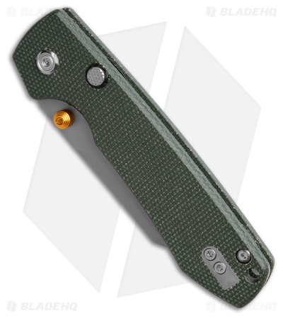 Vosteed Raccoon Top Liner Lock Knife Green Micarta (3.4" Stonewash)