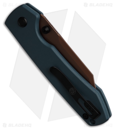 Vosteed Raccoon Top Liner Lock Lock Knife Blue G-10 (3.2" Copper Dune)