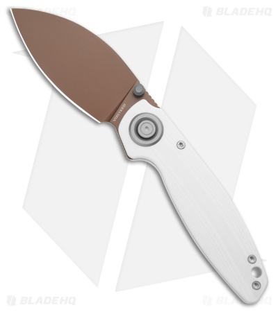 Vosteed Shilin Cutter Vanchor Lock Knife White G-10 (2.9" Copper Dune)