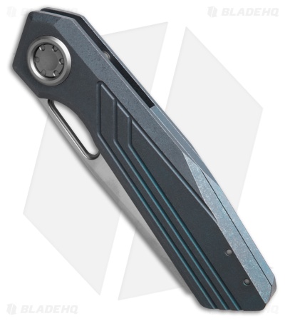 Vosteed Xeno Vanchor Lock Knife Blue Titanium (3.2" Satin)