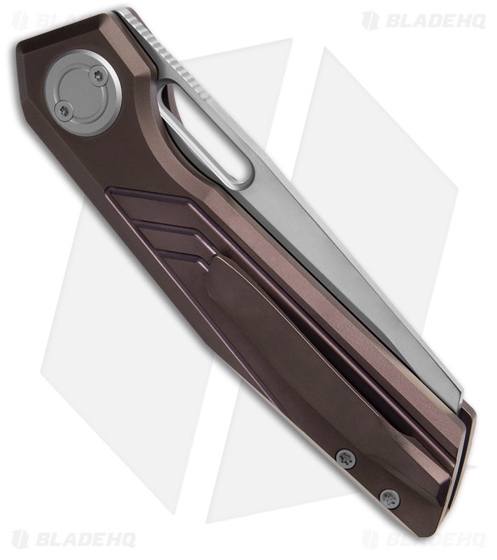 Vosteed Xeno Vanchor Lock Knife Dark Reddish-Purple Titanium (3.2" Satin)
