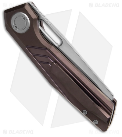 Vosteed Xeno Vanchor Lock Knife Dark Reddish-Purple Titanium (3.2" Satin)