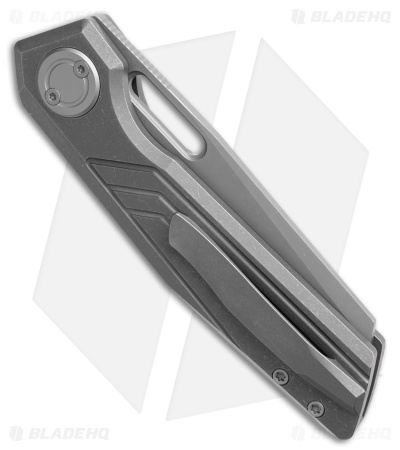 Vosteed Xeno Vanchor Lock Knife Dim Gray Titanium (3.2" Acid Wash/Stonewash)